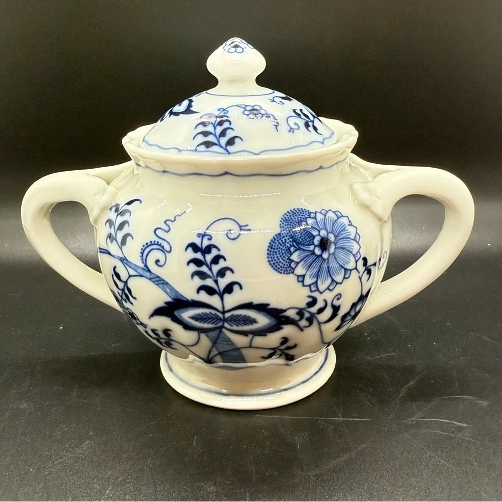 Blue Danube Floral Sugar Bowl with Lid